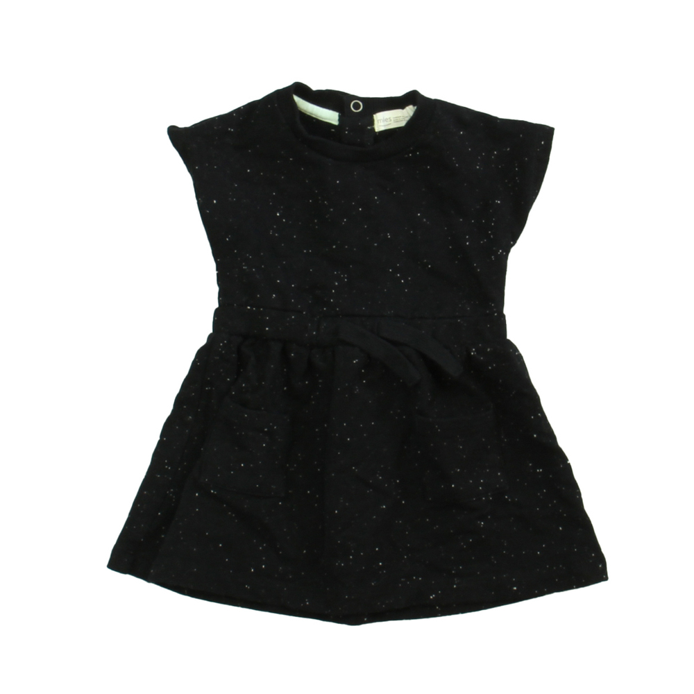 Miles Girls Black Dress size: 6 Months